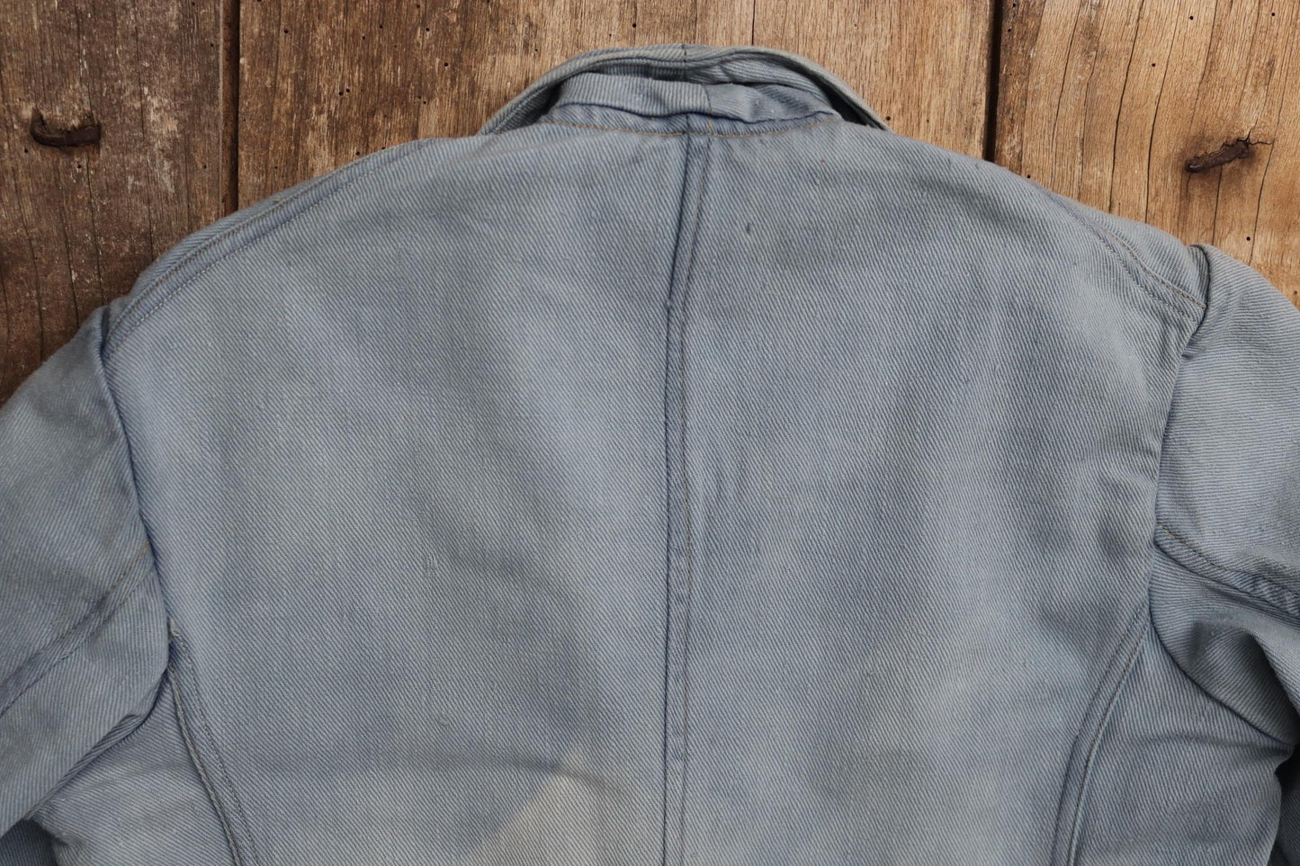 Vintage 1930s French blue workwear jacket - 1940s chore coat - 35" chest