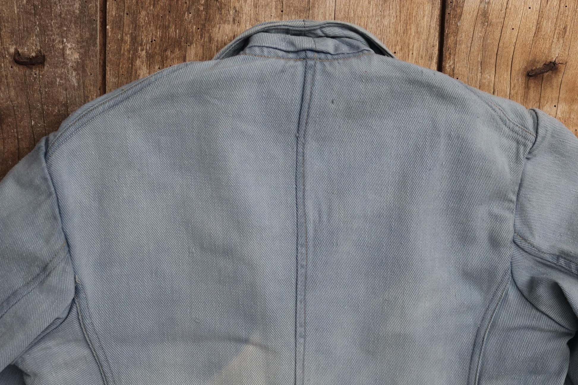 Vintage 1930s French blue workwear jacket - 1940s chore coat - 35" chest