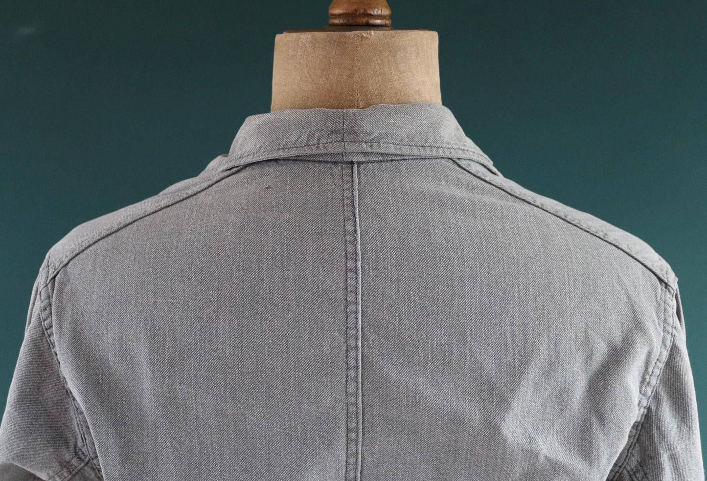 Vintage 1950s French workwear jacket - 1960s overalls - grey duster chore coat - 40” chest