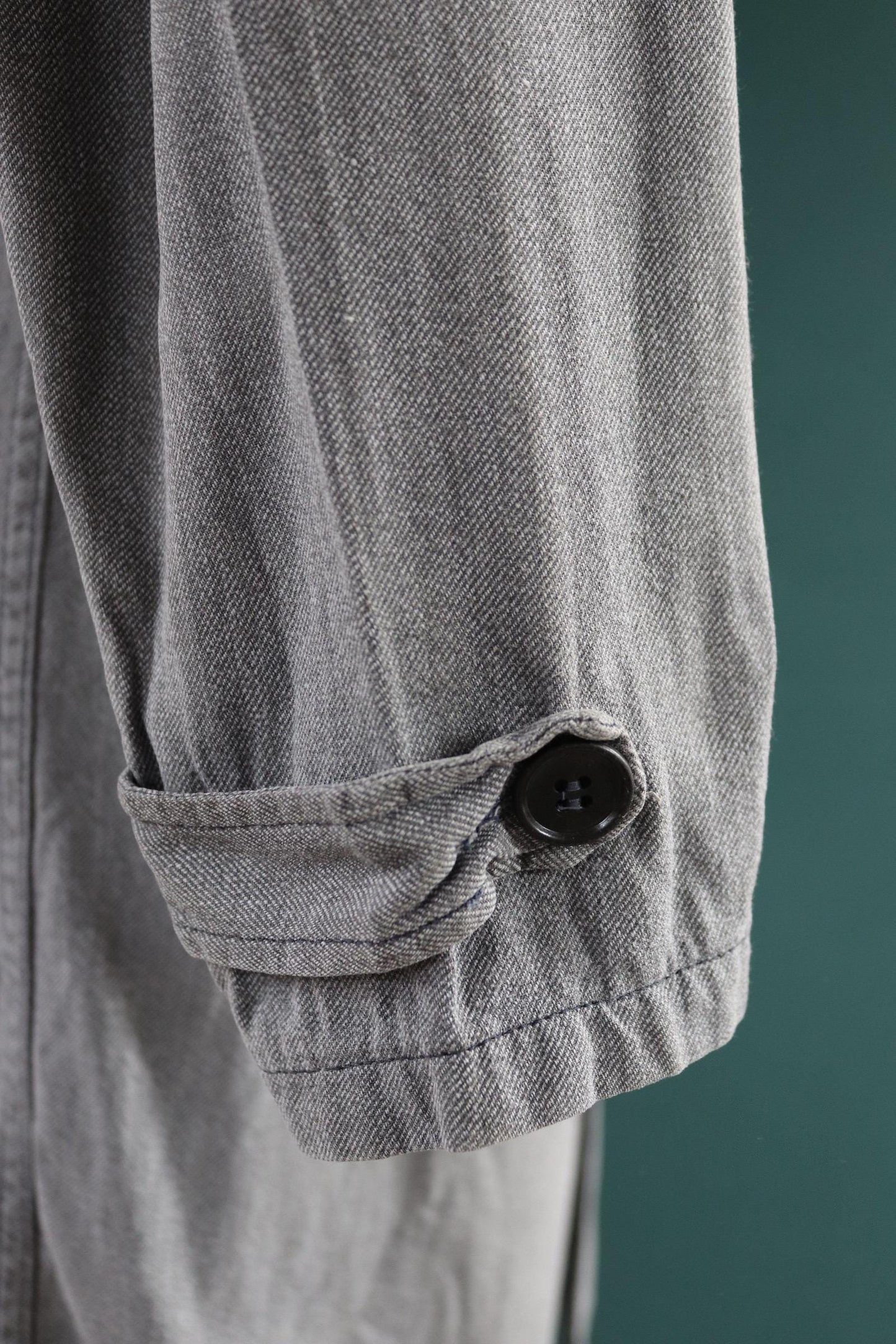 Vintage 1950s French workwear jacket - 1960s overalls - grey duster chore coat - 40” chest