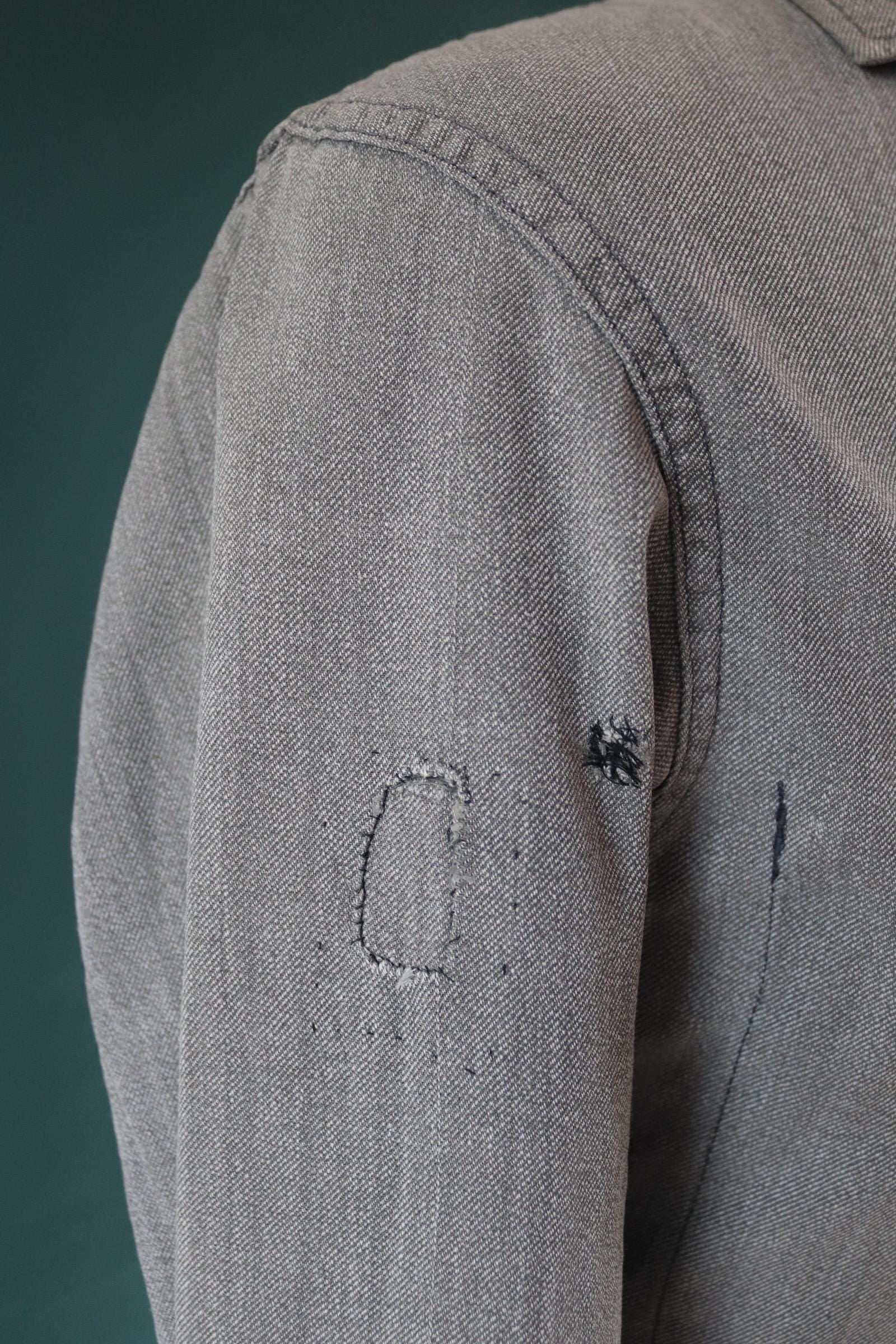 Vintage 1950s French workwear jacket - 1960s overalls - grey duster chore coat - 40” chest