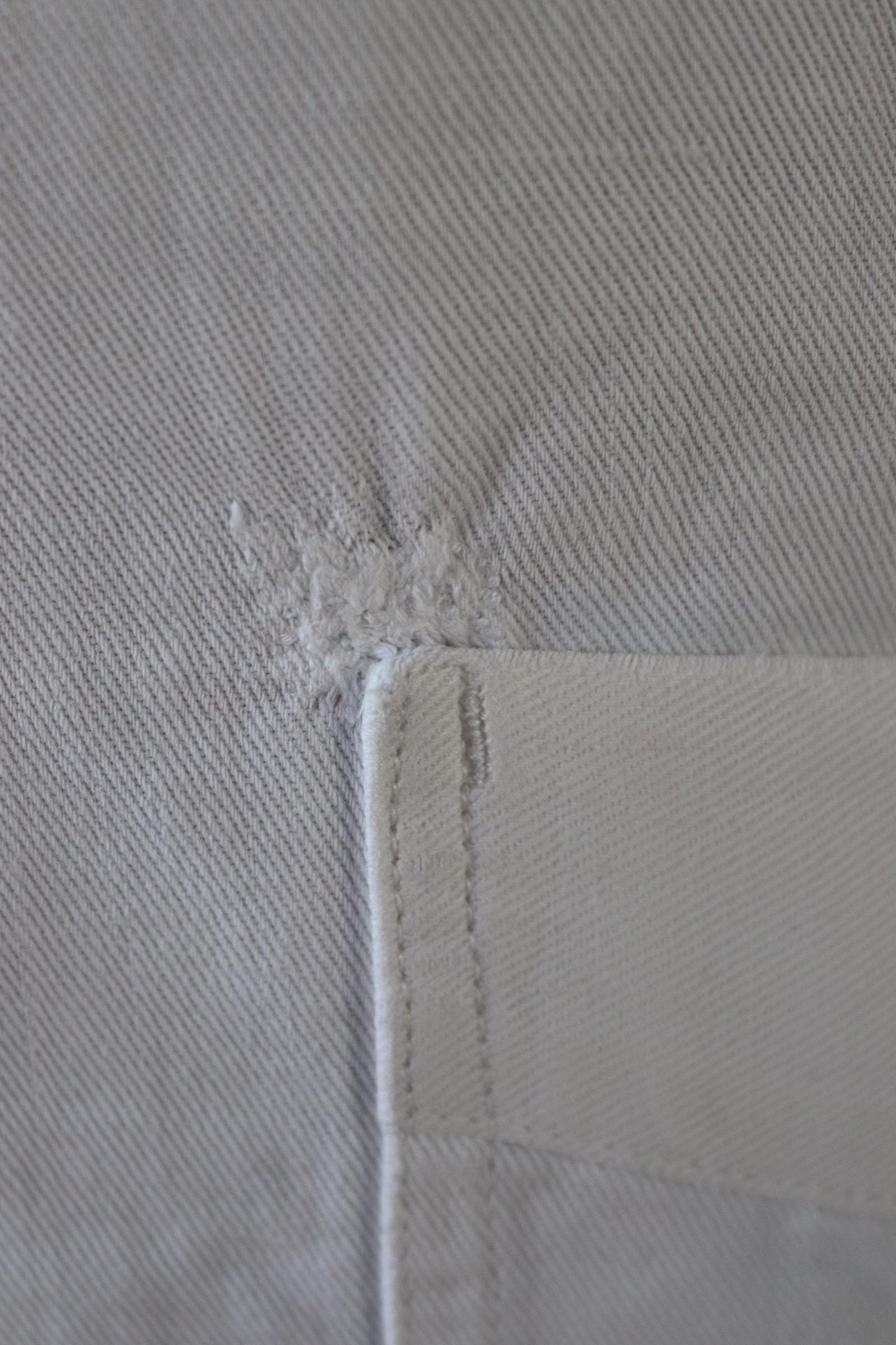 Vintage 1960s French white cotton workwear jacket - riviera style - 38” chest - cafe waiter