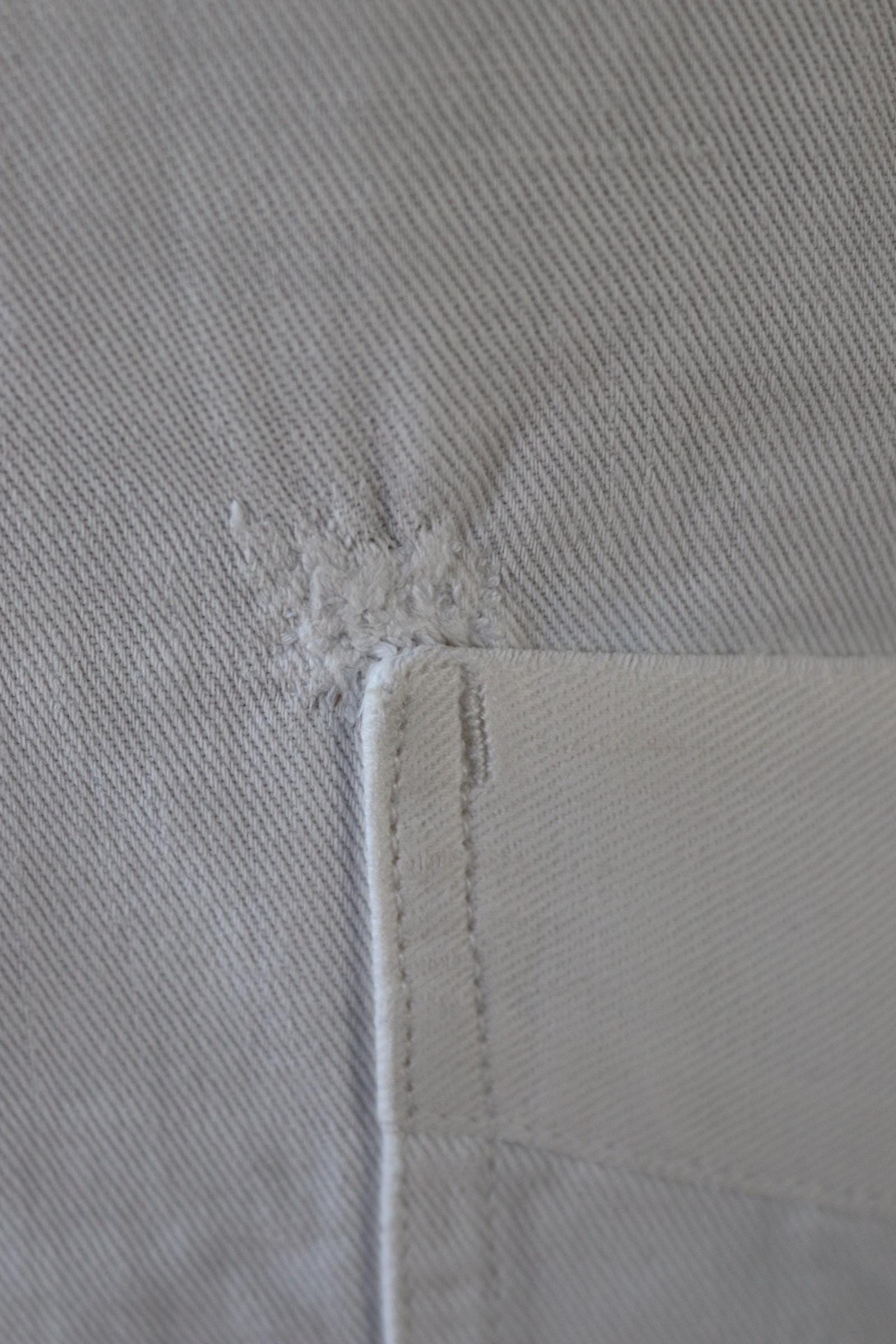 Vintage 1960s French white cotton workwear jacket - riviera style - 38” chest - cafe waiter