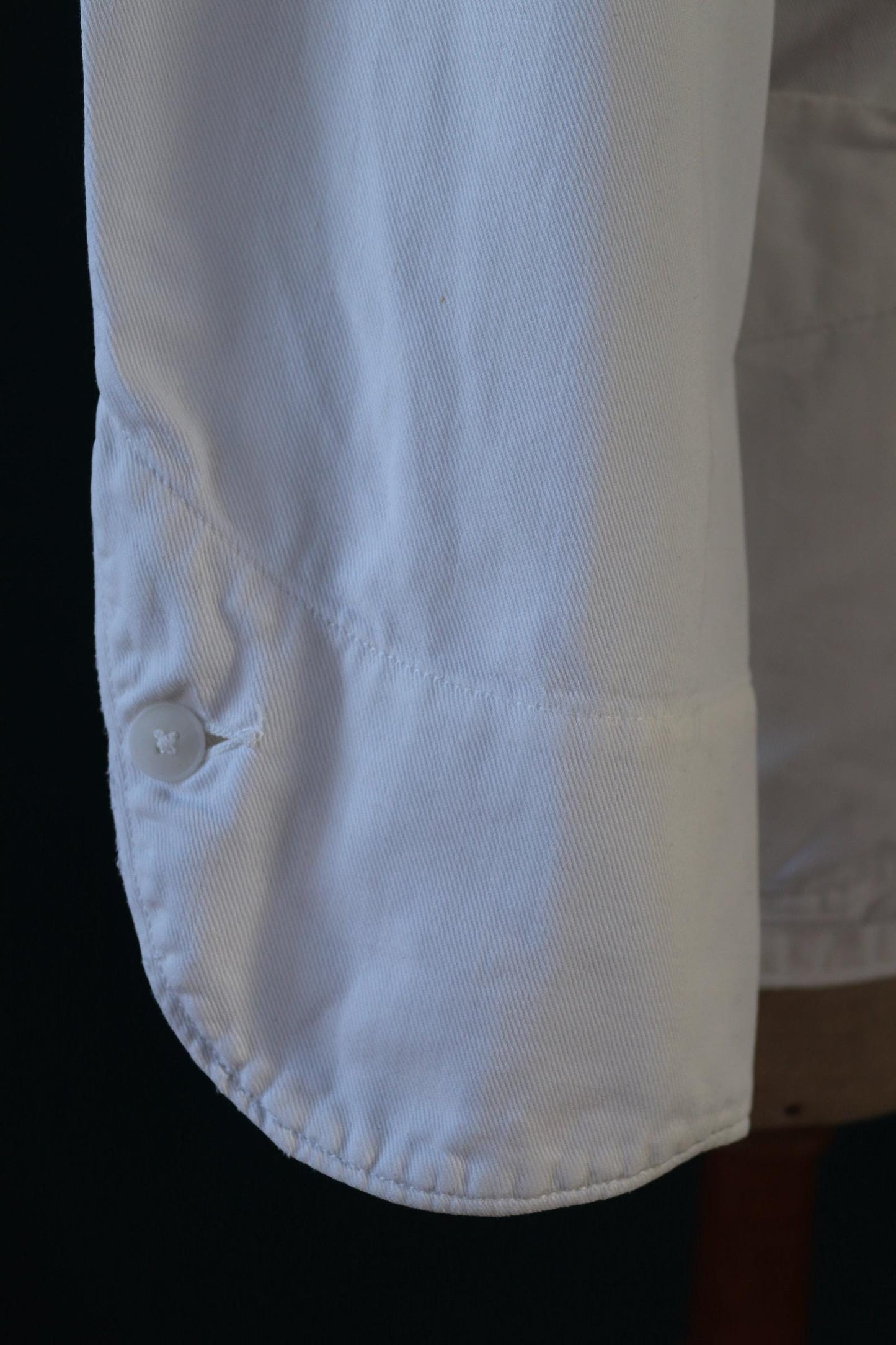 Vintage 1960s French white cotton workwear jacket - riviera style - 38” chest - cafe waiter