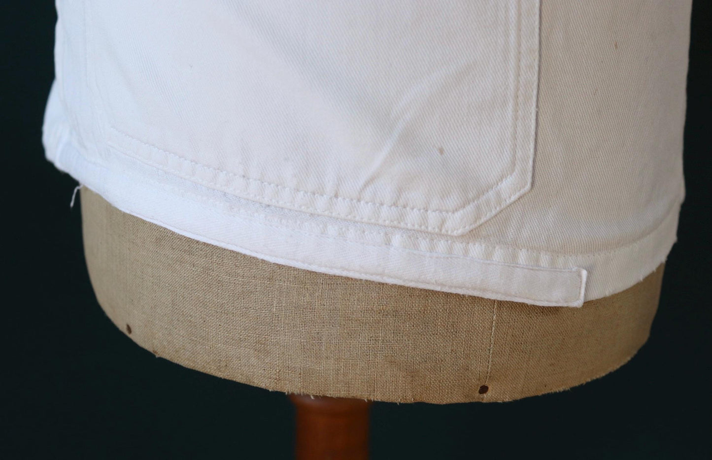 Vintage 1960s French white cotton workwear jacket - riviera style - 38” chest - cafe waiter