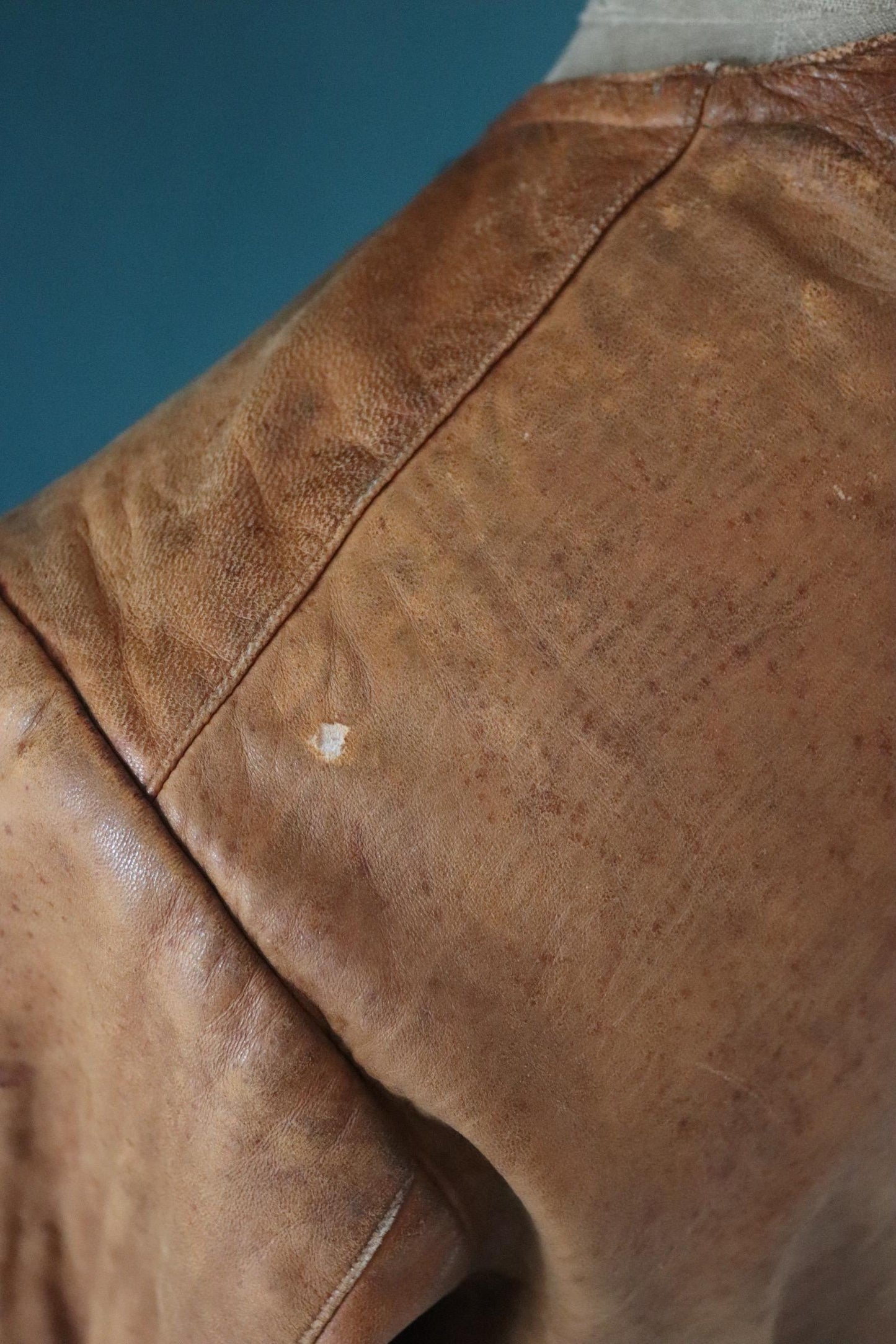 Antique 1920s leather motorcycle jacket - Brodmotor - vintage cropped biker jacket - buckle back - 41” chest