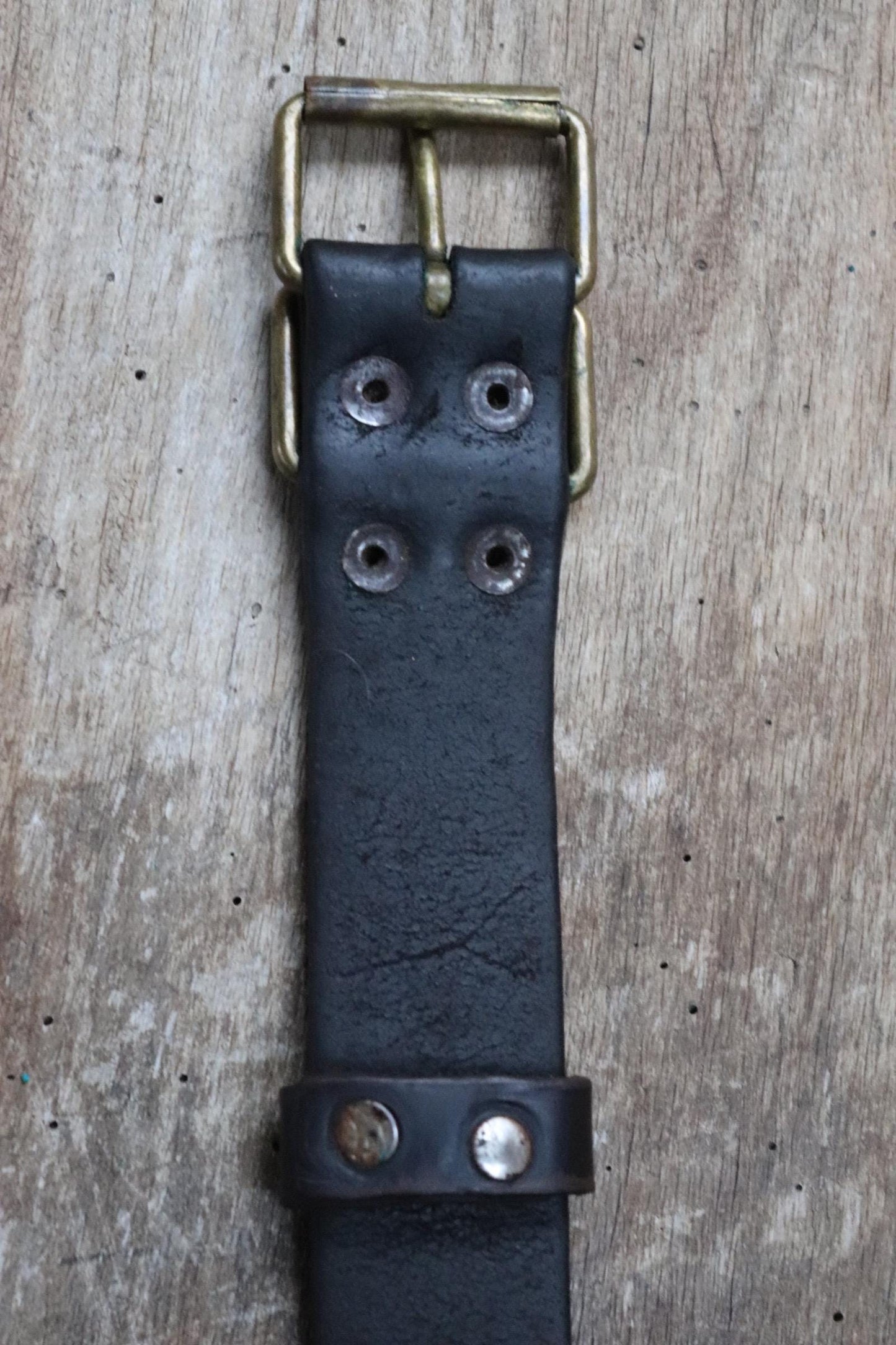 Vintage 1930s Swedish military leather belt - 1940s brown hand stitched belt - 30" 32” 34” 35"