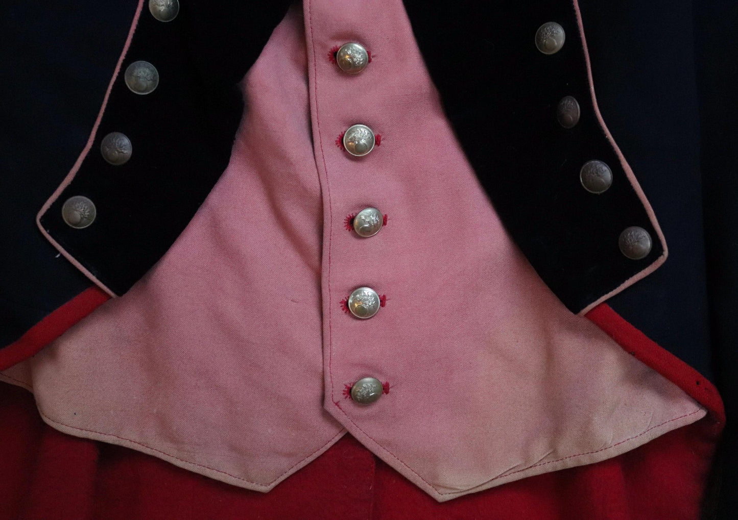 Vintage 1920s French theatre costume - antique opera jacket - military dragoon tail coat - 36” chest