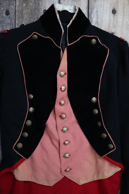 Vintage 1920s French theatre costume - antique opera jacket - military dragoon tail coat - 36” chest