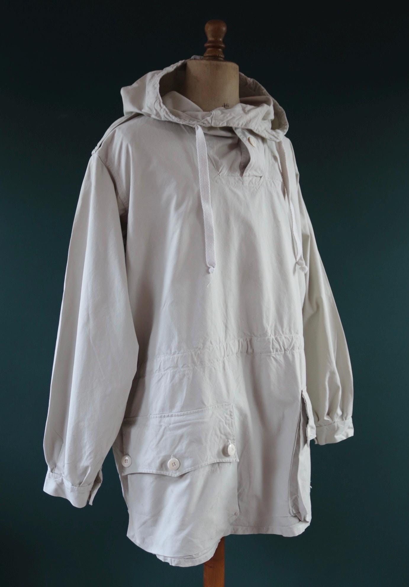 Vintage 1960s Swedish snow blouse smock - snoblus - military anorak - 56” chest