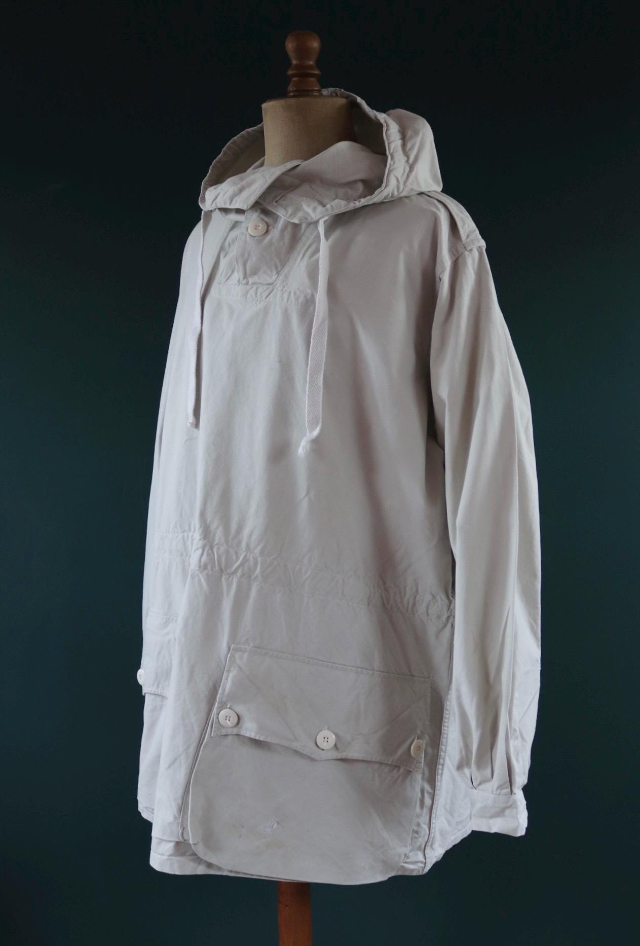 Vintage 1960s Swedish snow blouse smock - snoblus - military anorak - 56” chest
