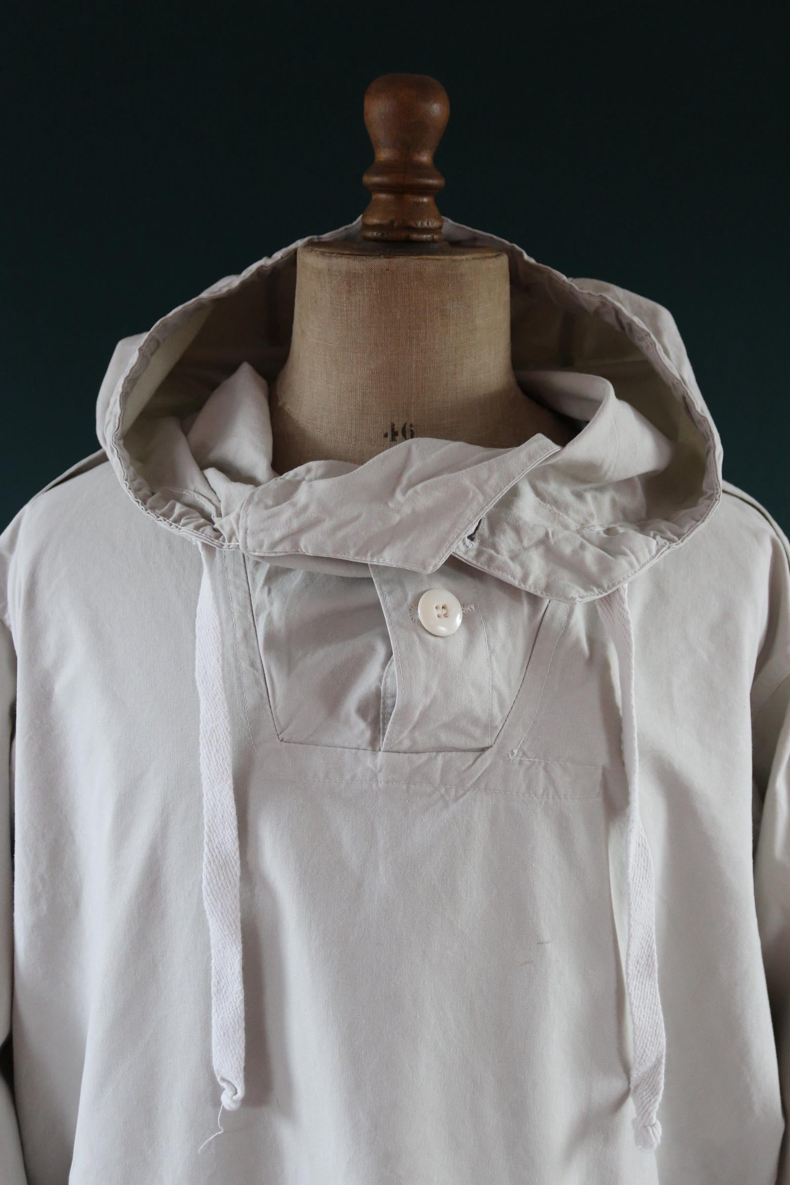Vintage 1960s Swedish snow blouse smock - snoblus - military anorak - 56” chest