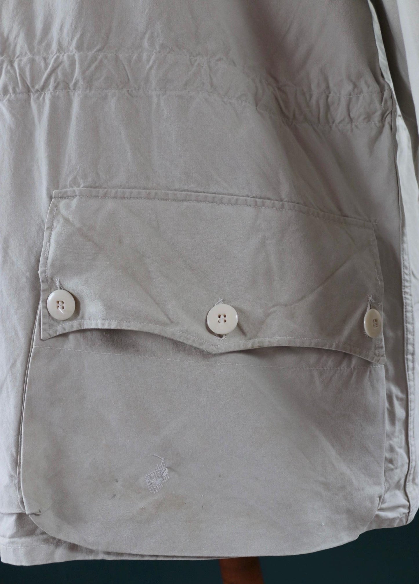 Vintage 1960s Swedish snow blouse smock - snoblus - military anorak - 56” chest