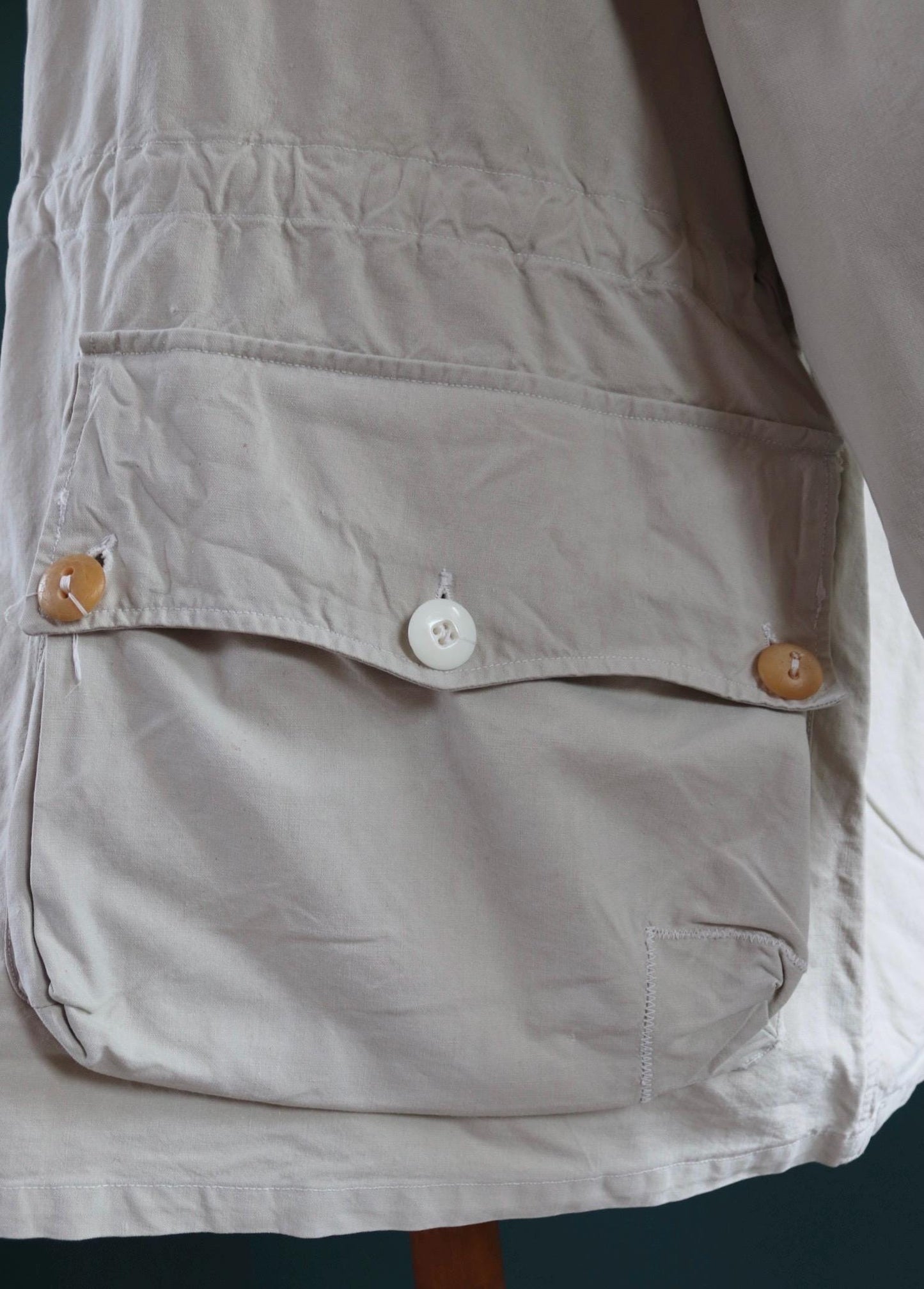 Vintage 1960s Swedish snow blouse smock - snoblus - military anorak - 56” chest