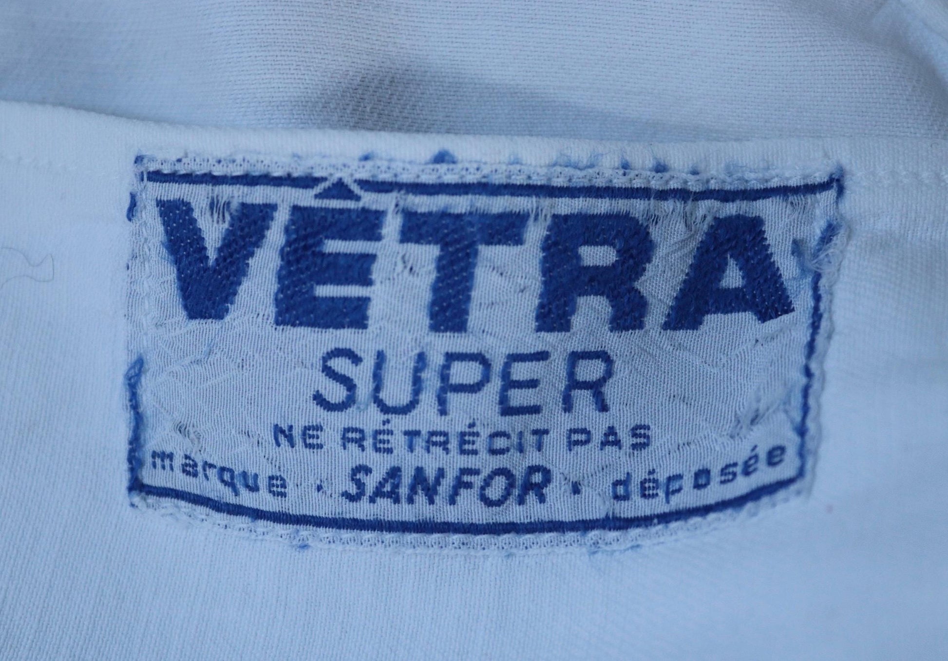 Vintage 1960s French white cotton workwear jacket - riviera style - 38” chest - cafe waiter