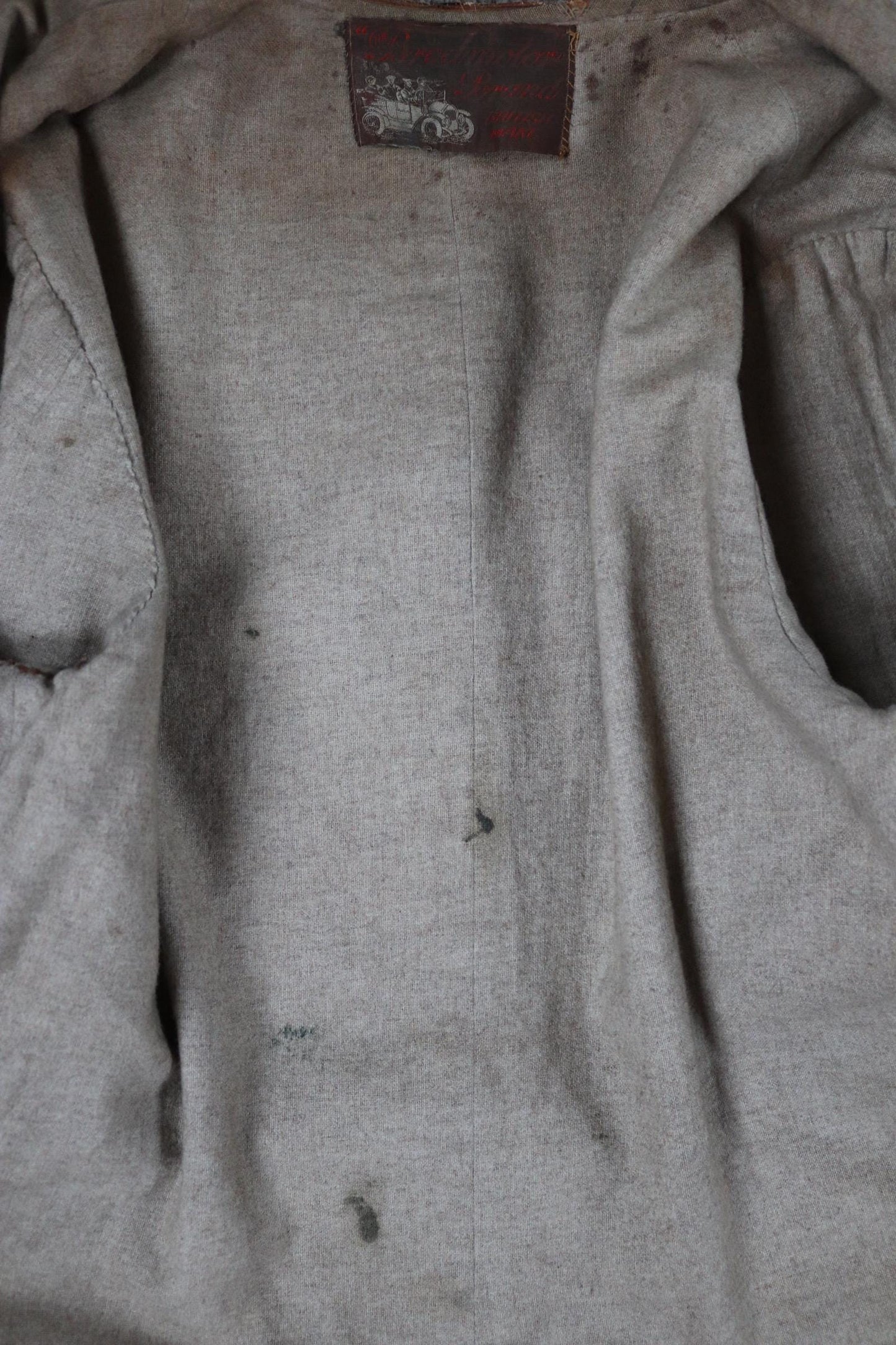 Antique 1920s leather motorcycle jacket - Brodmotor - vintage cropped biker jacket - buckle back - 41” chest