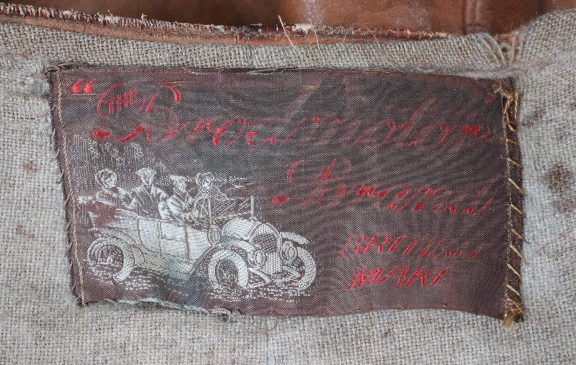 Antique 1920s leather motorcycle jacket - Brodmotor - vintage cropped biker jacket - buckle back - 41” chest