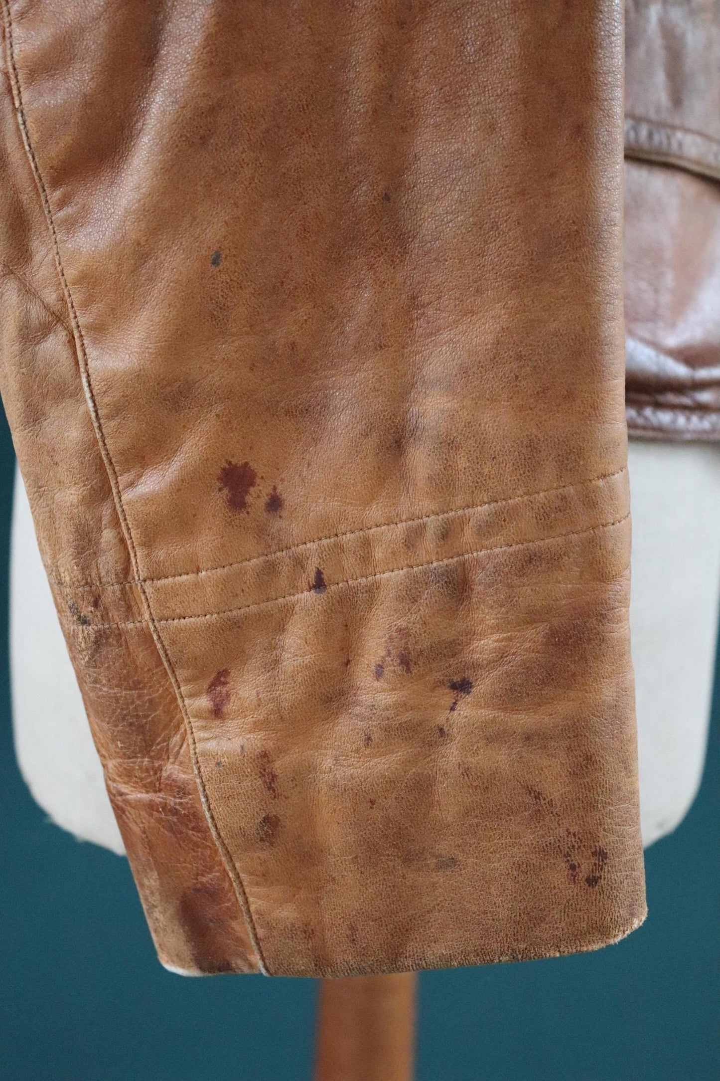 Antique 1920s leather motorcycle jacket - Brodmotor - vintage cropped biker jacket - buckle back - 41” chest