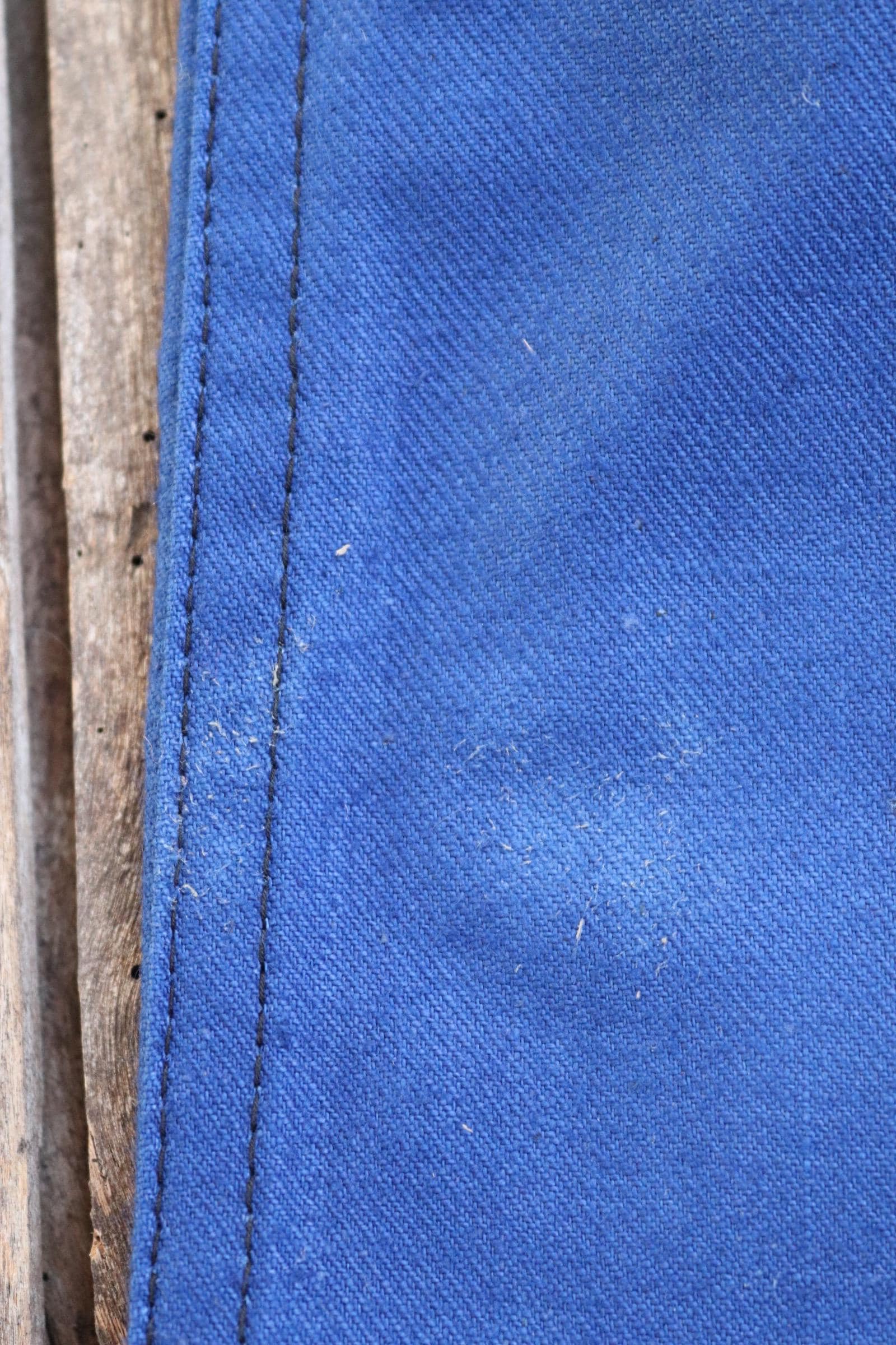 Vintage WW2 workwear trousers - 1940s deadstock - Swedish military - buckle back pants - blue cotton twill - 30” x 32”