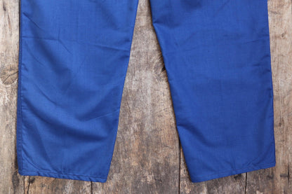Vintage WW2 workwear trousers - 1940s deadstock - Swedish military - buckle back pants - blue cotton twill - 30” x 32”