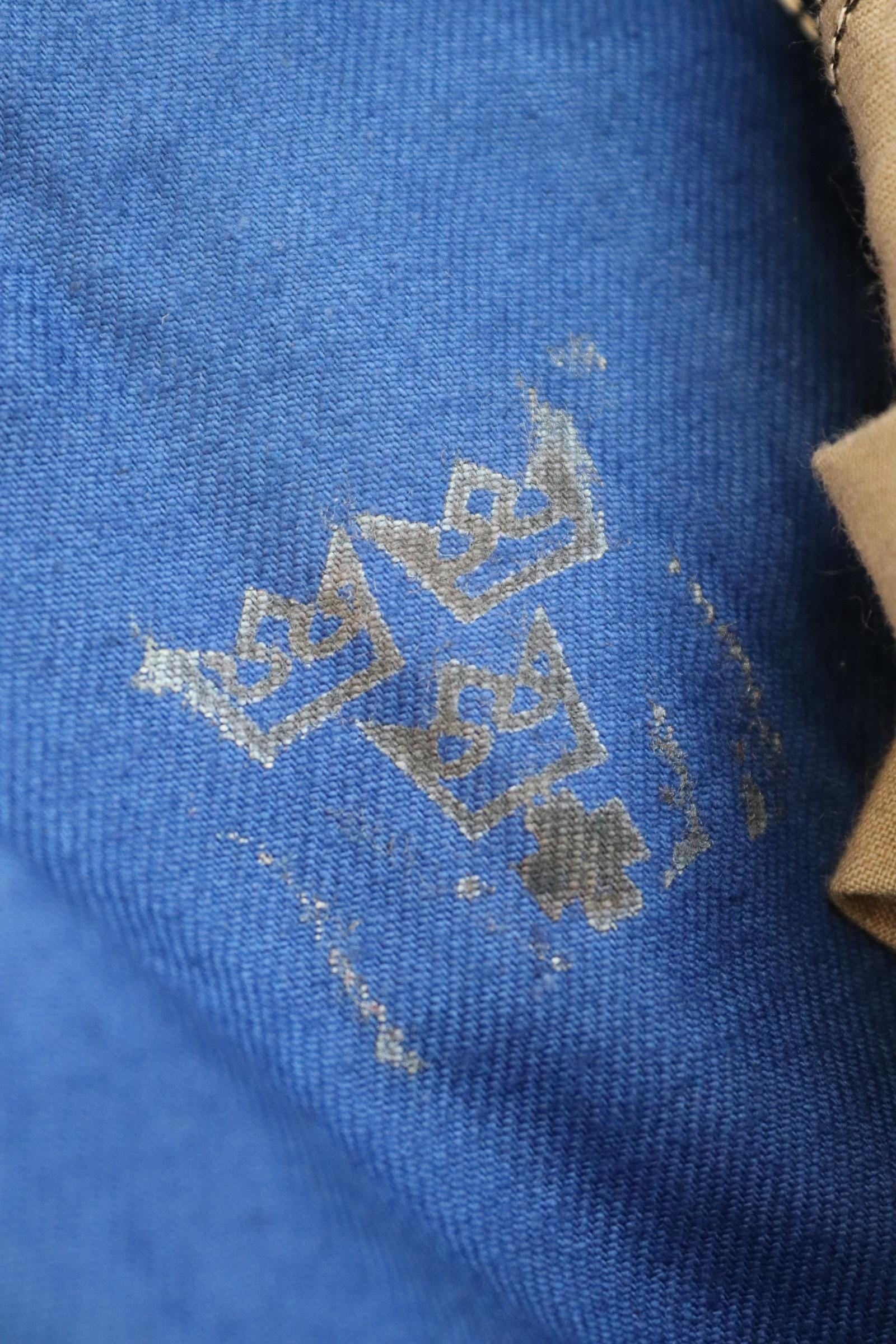 Vintage WW2 workwear trousers - 1940s deadstock - Swedish military - buckle back pants - blue cotton twill - 30” x 32”