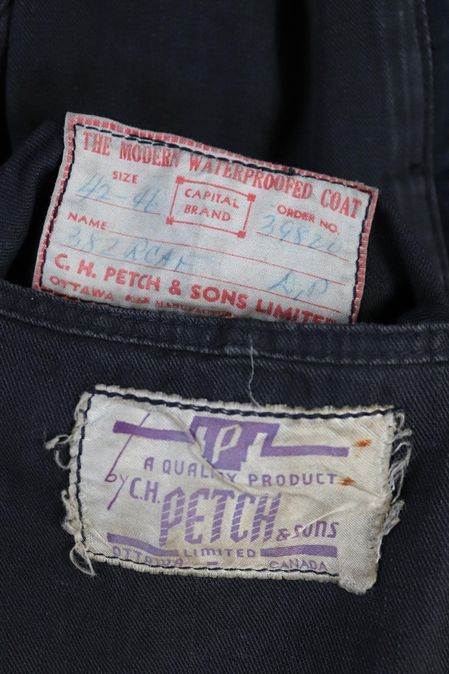 Vintage 1950s firefighter coat - lobster clasp - fireman’s jacket - 52” chest