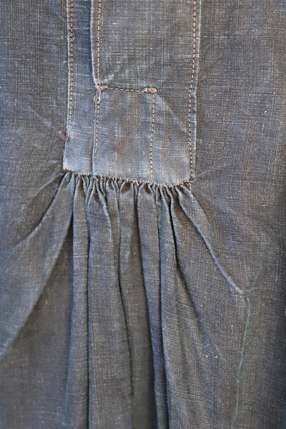 Antique 1900s French indigo biaude - vintage cotton workwear smock - 65" chest