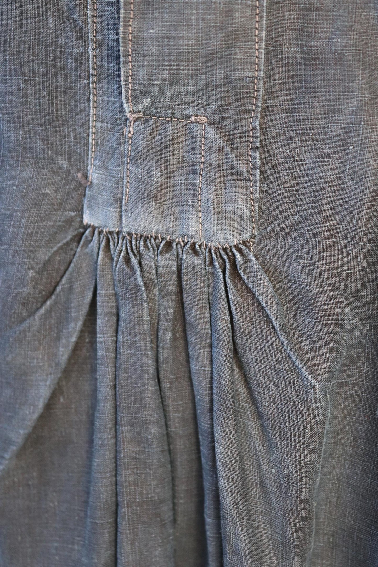 Antique 1900s French indigo biaude - vintage cotton workwear smock - 65" chest