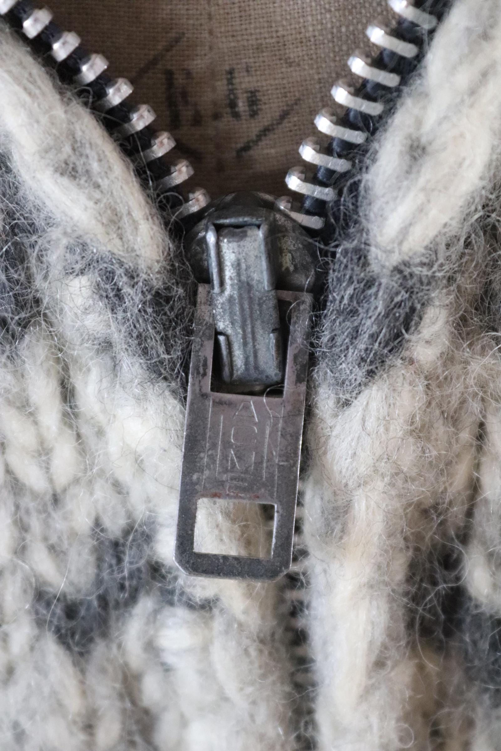 Vintage 1980s Tuak cowichan sweater - chunky wool cardigan - hand knitted jumper - shawl collar - 42” chest