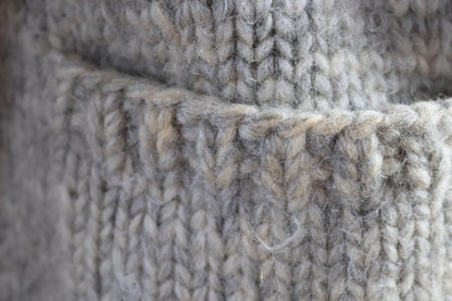 Vintage 1980s Tuak cowichan sweater - chunky wool cardigan - hand knitted jumper - shawl collar - 42” chest