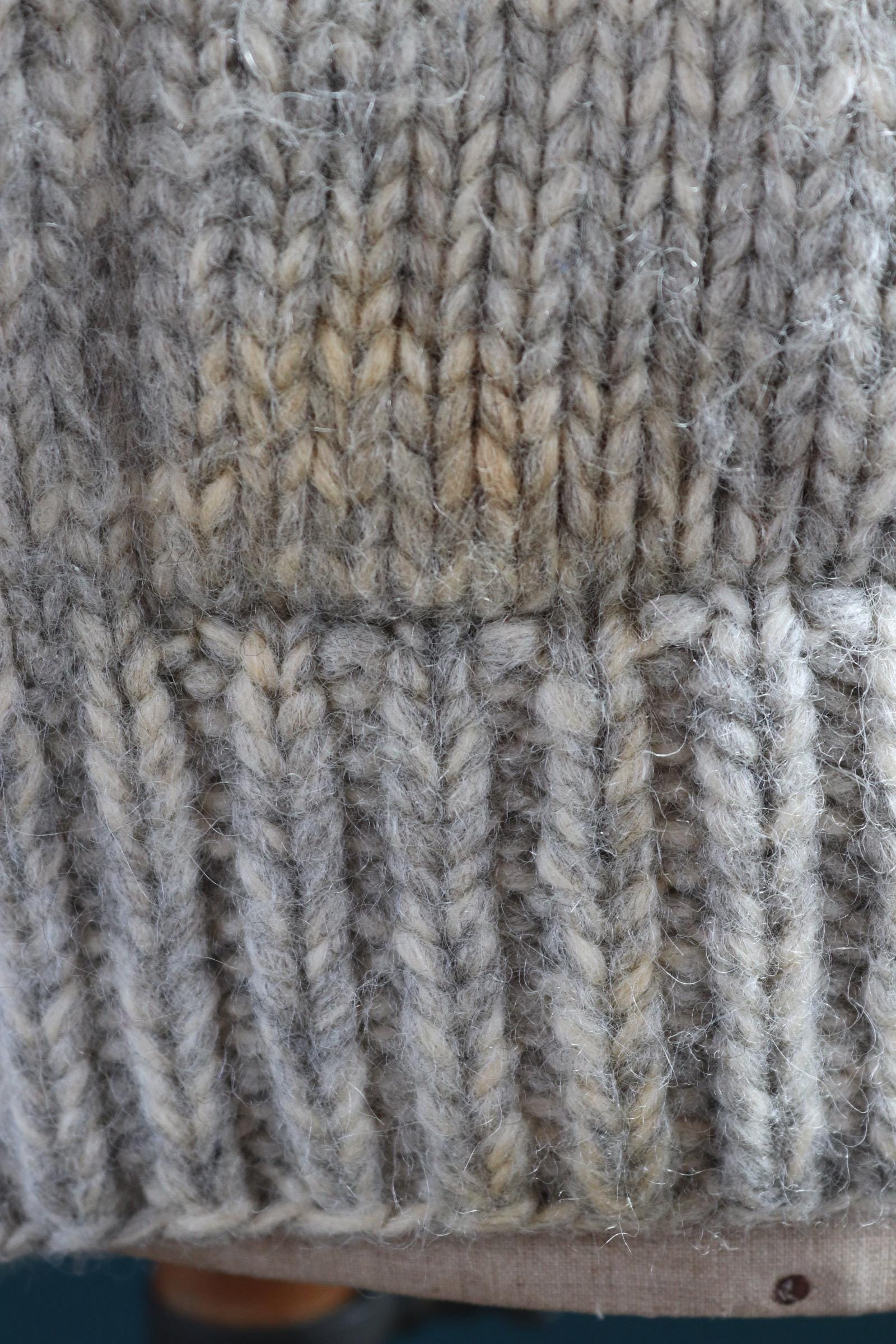 Vintage 1980s Tuak cowichan sweater - chunky wool cardigan - hand knitted jumper - shawl collar - 42” chest