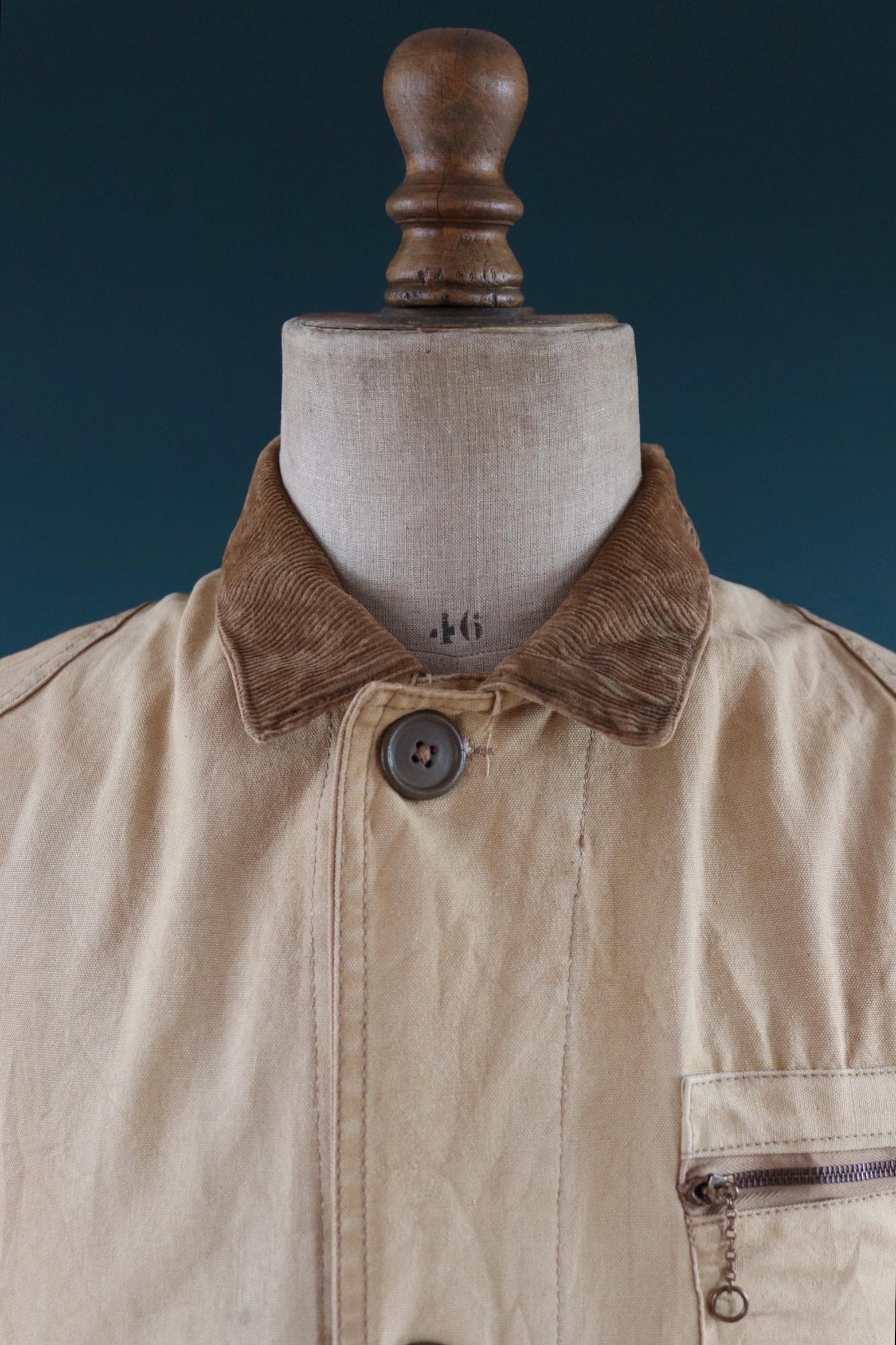 Vintage 1950s canvas hunting jacket - American workwear - chore coat - 48" chest