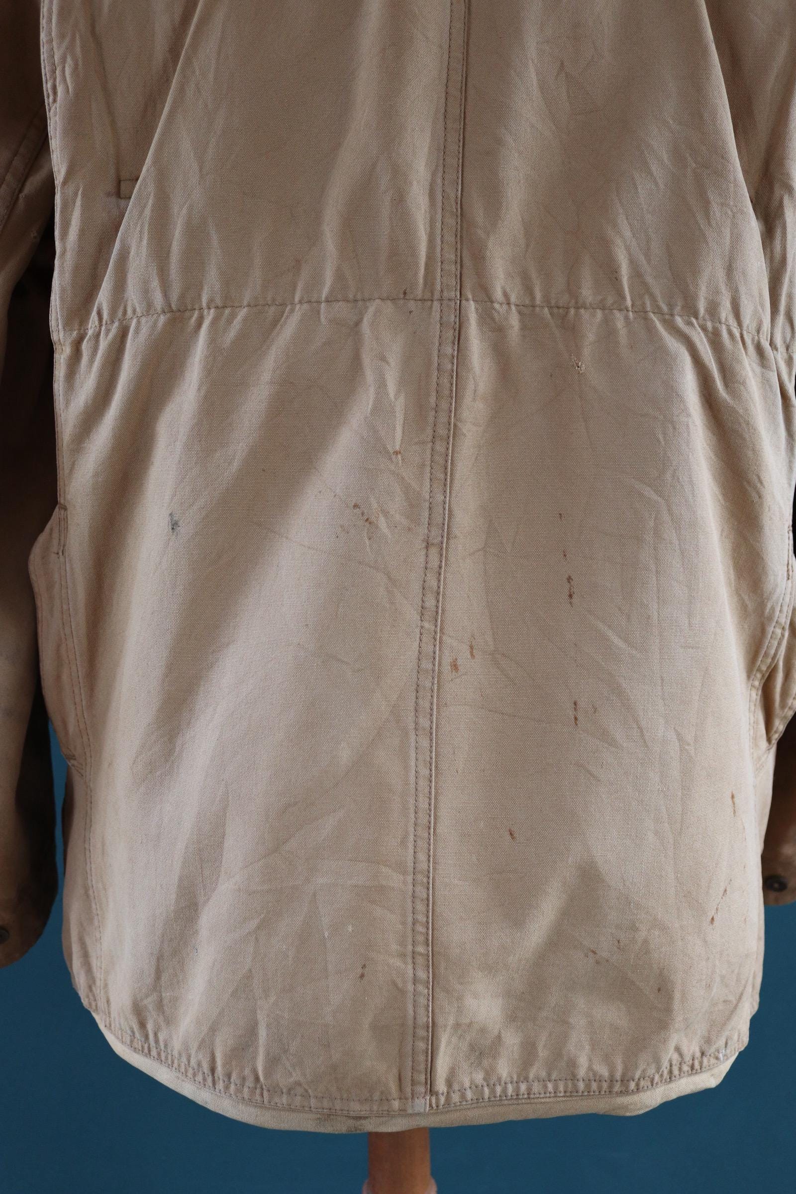 Vintage 1950s canvas hunting jacket - American workwear - chore coat - 48" chest