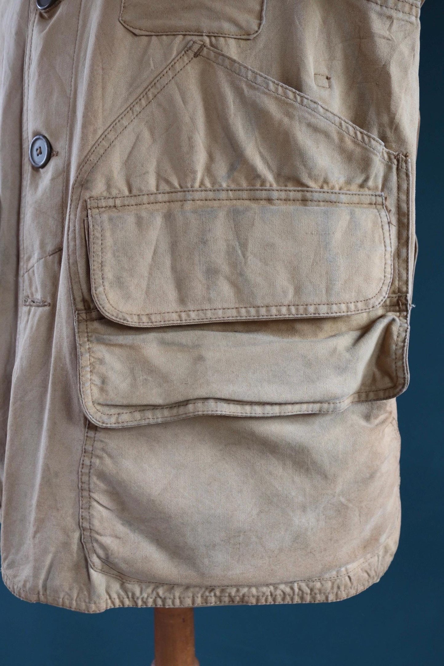 Vintage 1950s canvas hunting jacket - American workwear - chore coat - 48" chest