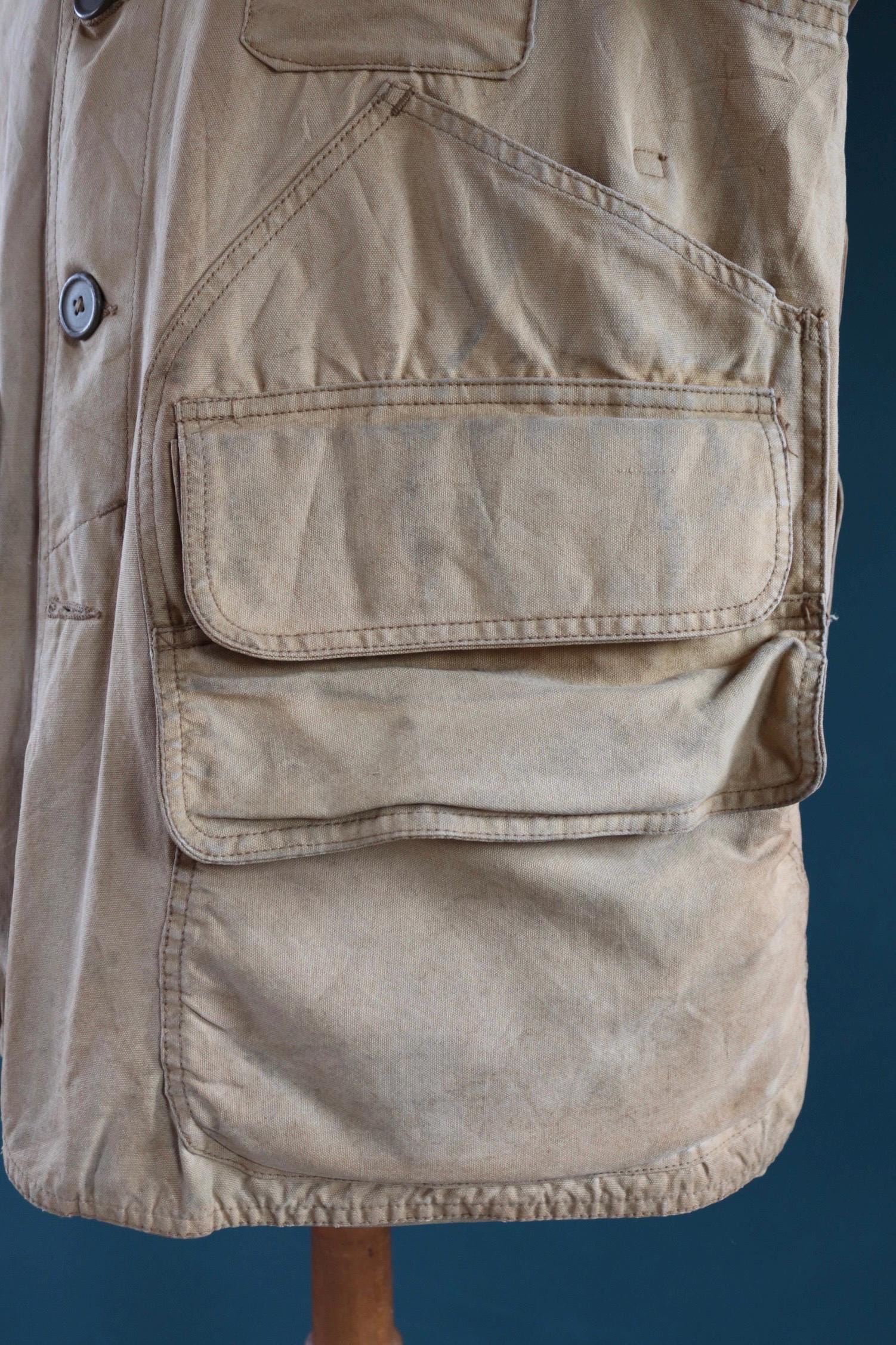 Vintage 1950s canvas hunting jacket - American workwear - chore coat - 48" chest