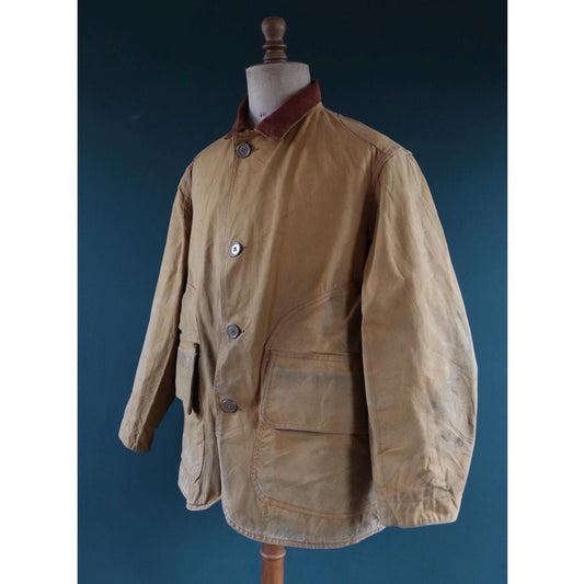 Vintage 1950s canvas hunting jacket - American workwear - chore coat - 50" chest