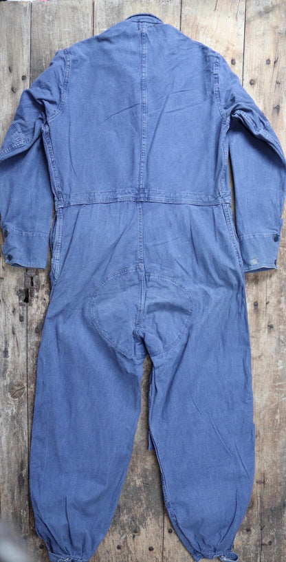 Vintage 1950s Swedish tank crew coveralls - military workwear - boiler suit - 47" x 39" x 30"