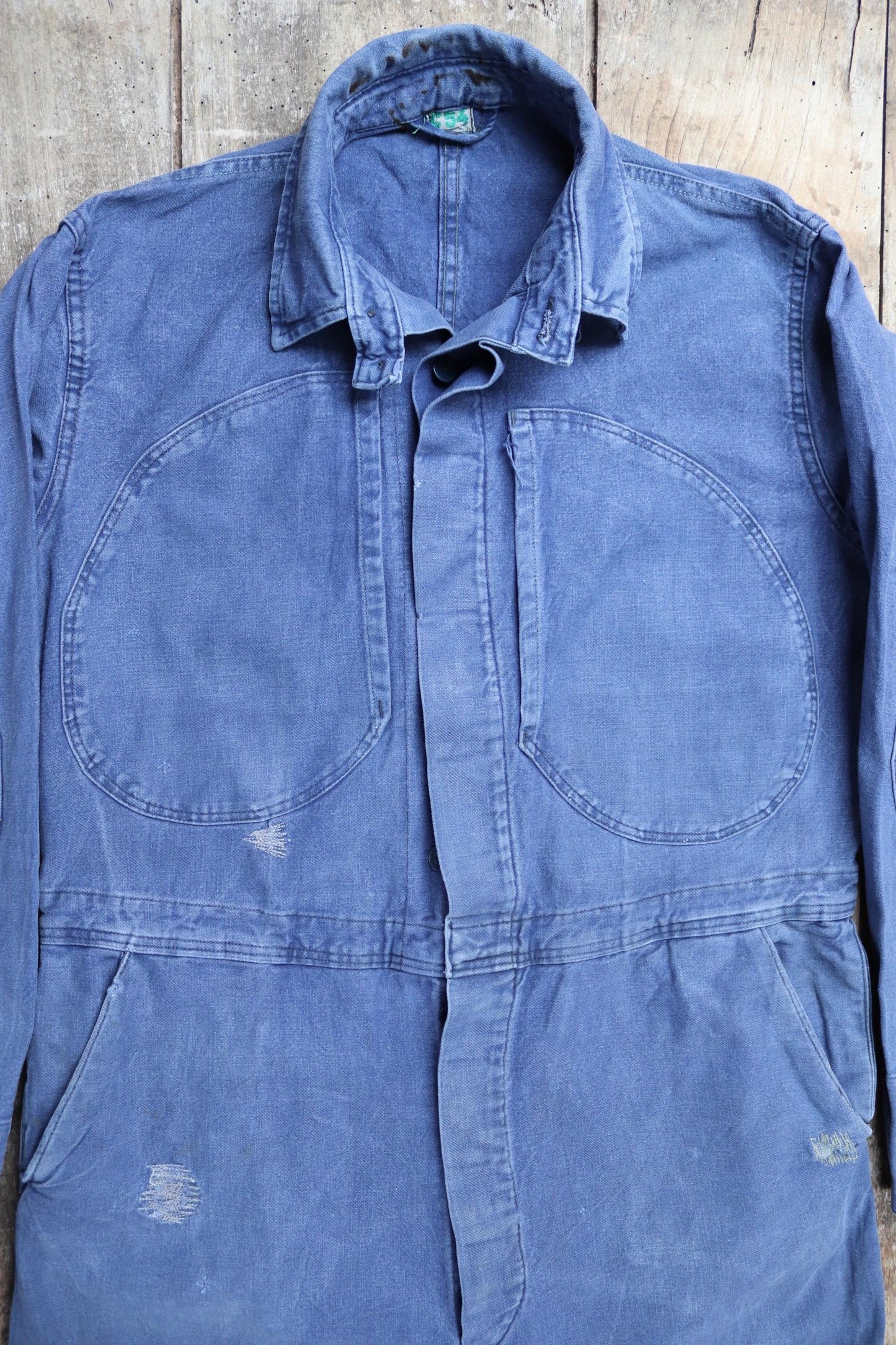 Vintage 1950s Swedish tank crew coveralls - military workwear - boiler suit - 47" x 39" x 30"