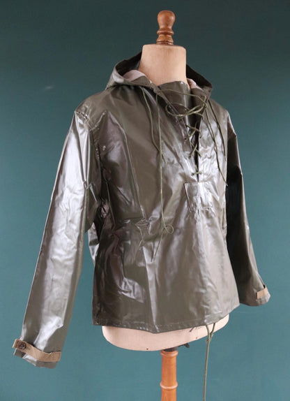 Vintage 1980s Italian Navy smock - deck jacket - foul weather anorak - 48" Chest