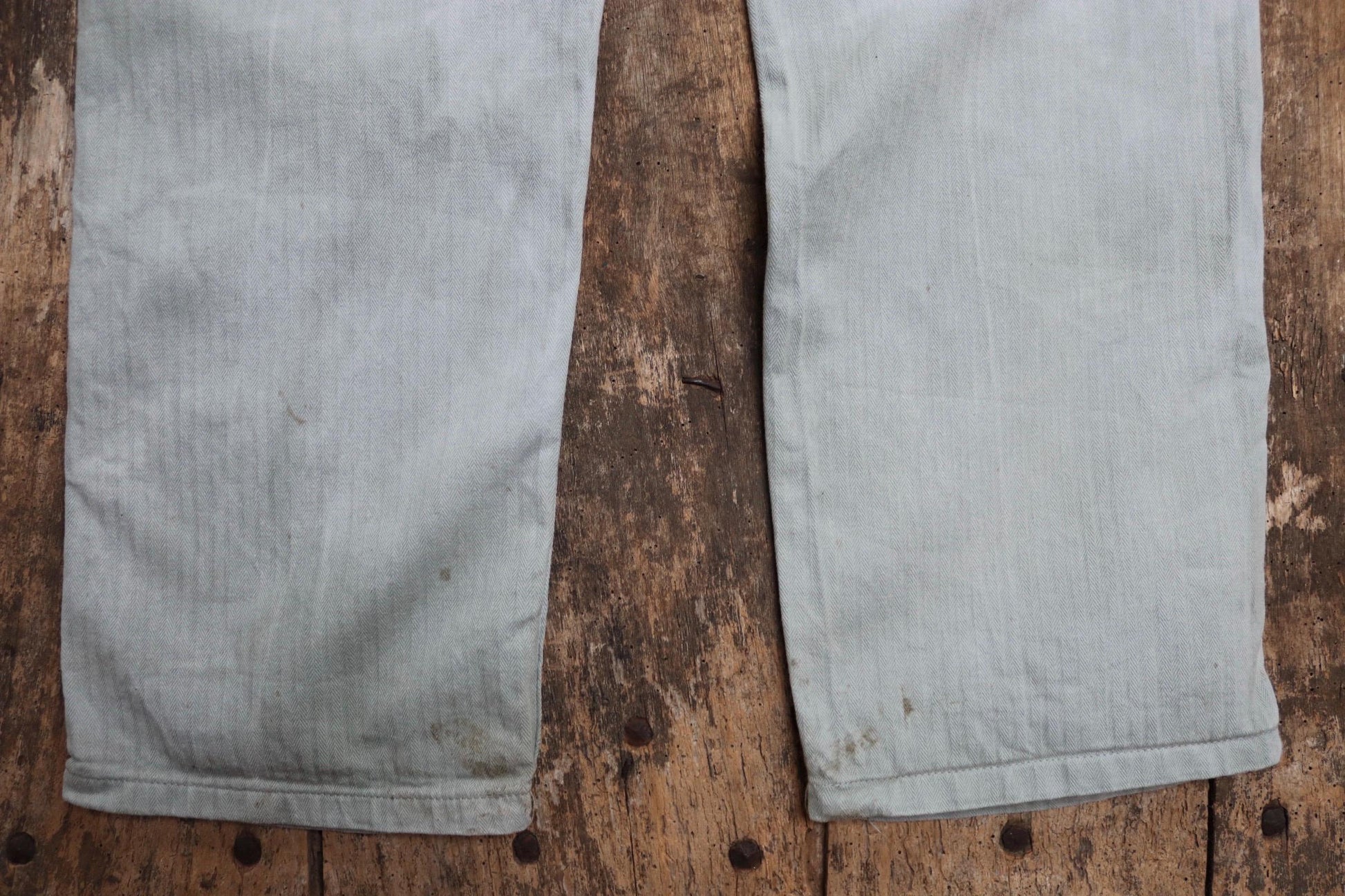 Vintage 1960s French workwear overalls - HBT cotton twill dungarees - 32” x 29”