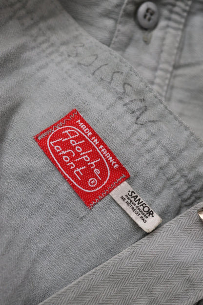 Vintage 1960s French workwear overalls - HBT cotton twill dungarees - 32” x 29”