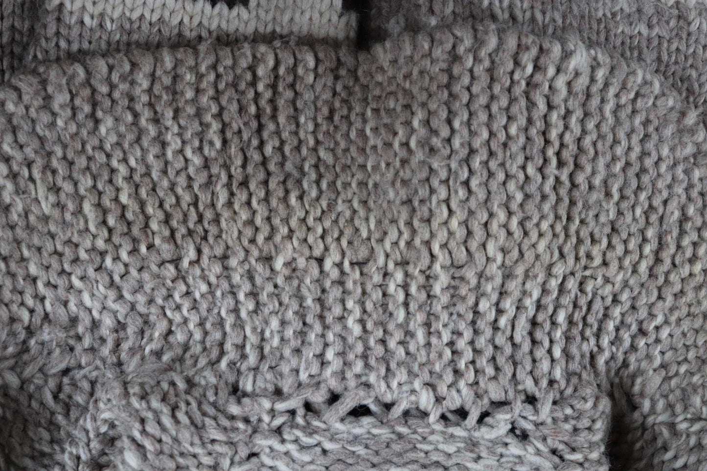 Vintage 1970s Cowichan wool cardigan - hand knitted - 1980s chunky winter sweater - 46" chest