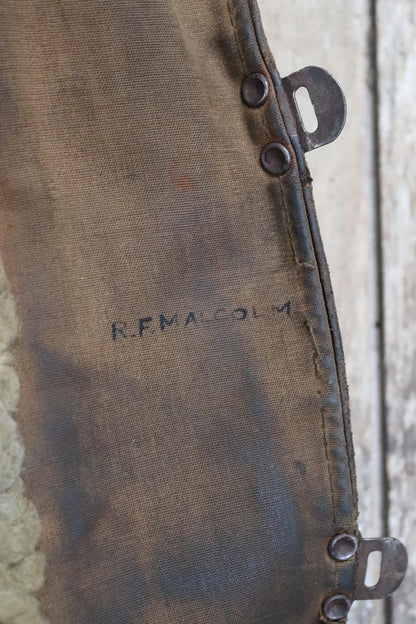 Vintage 1940s British military jerkin - WW2 sheepskin - Tropal coat - RAF vest - horsehide leather waistcoat - 42” chest