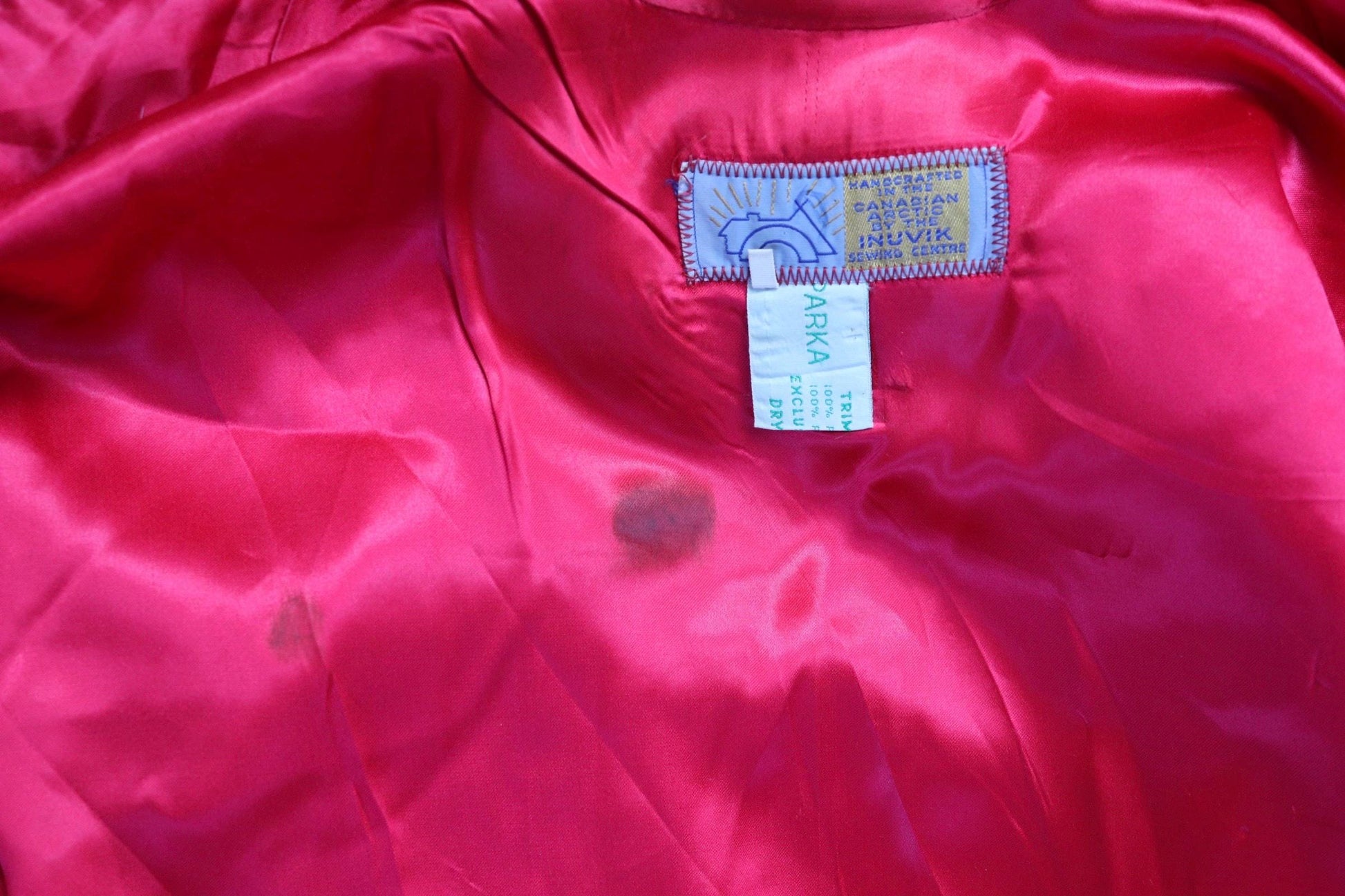 Vintage 1970s embroidered wool coat - Hudsons Bay jacket - Alaskan parka - 40" chest