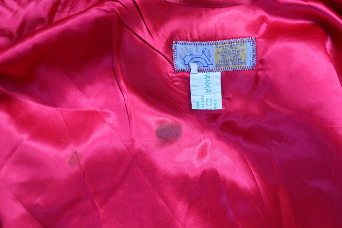 Vintage 1970s embroidered wool coat - Hudsons Bay jacket - Alaskan parka - 40" chest