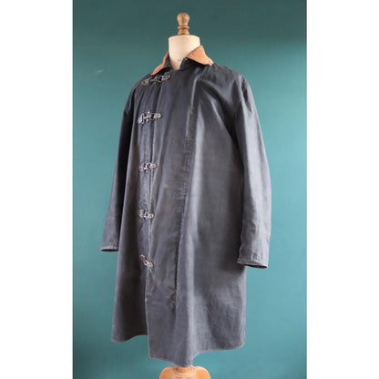 Vintage 1950s firefighter coat - lobster clasp - fireman’s jacket - 52” chest