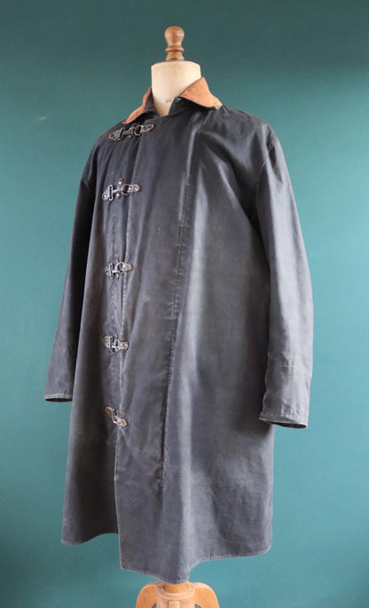 Vintage 1950s firefighter coat - lobster clasp - fireman’s jacket - 52” chest