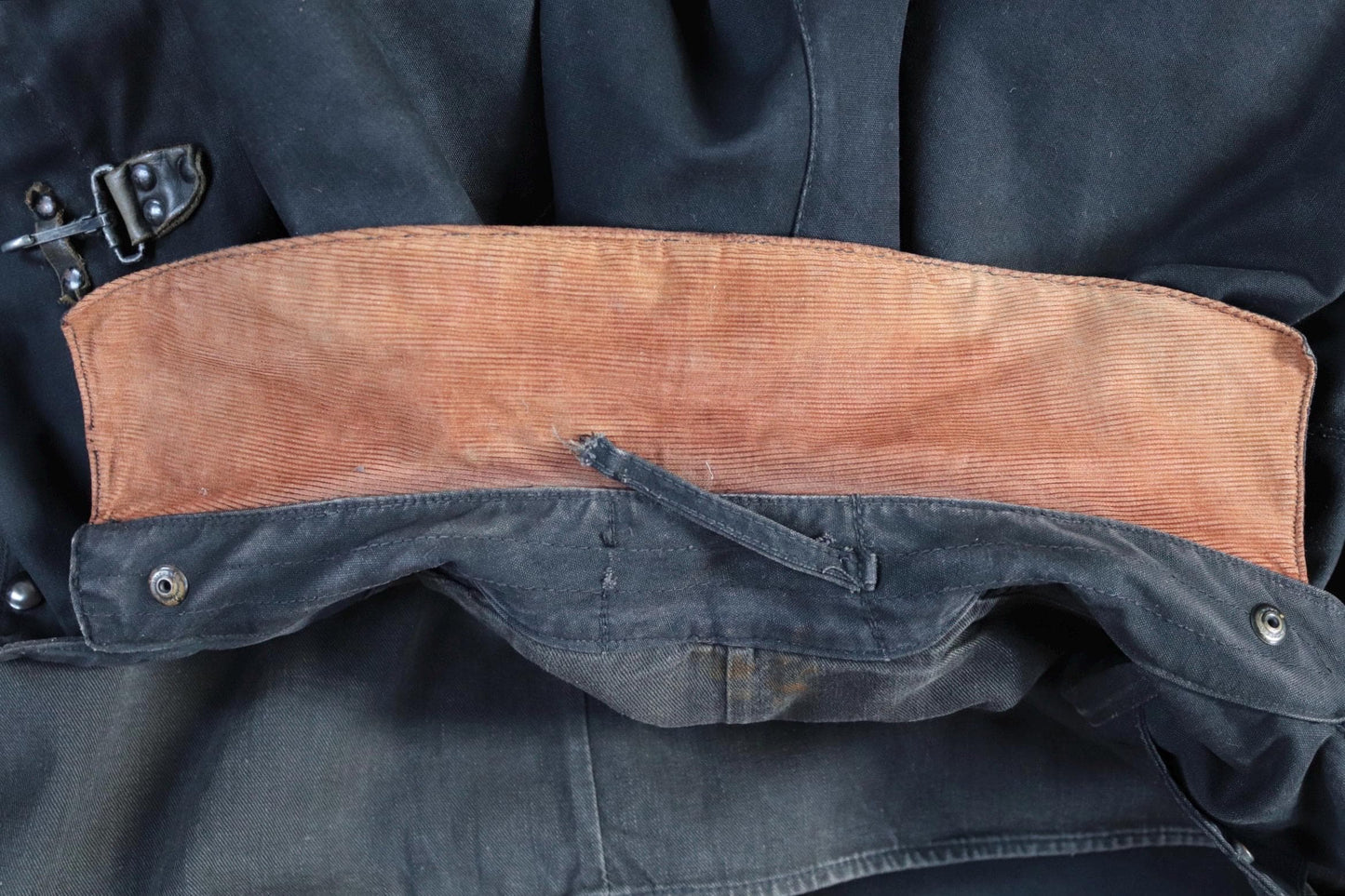 Vintage 1950s firefighter coat - lobster clasp - fireman’s jacket - 52” chest