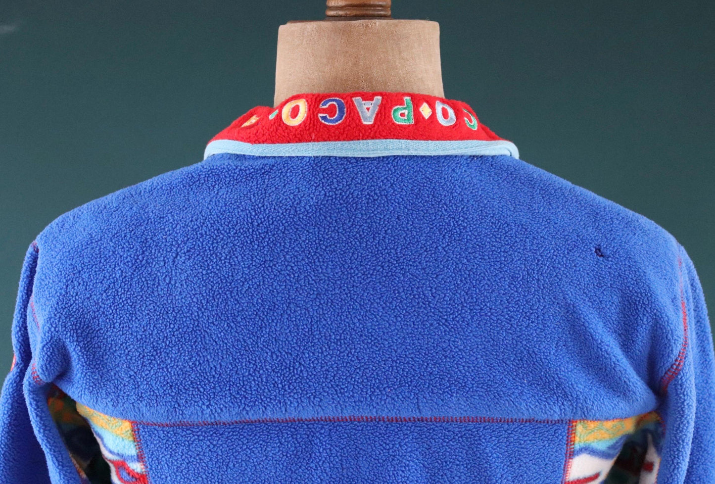 Vintage 1980s Paco polar fleece - 1990s crazy print - 38” chest