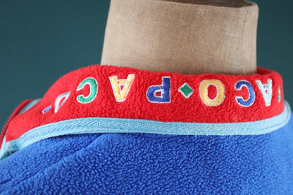 Vintage 1980s Paco polar fleece - 1990s crazy print - 38” chest